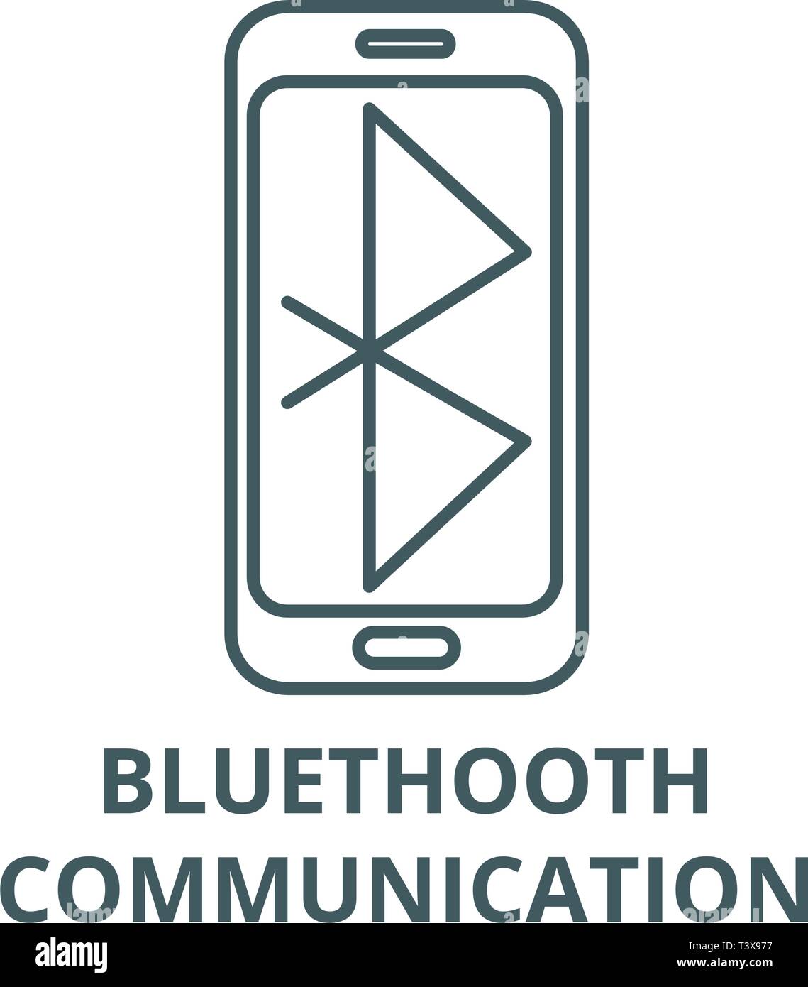 Bluethooth,smartphone communication line icon, vector. Bluethooth ...