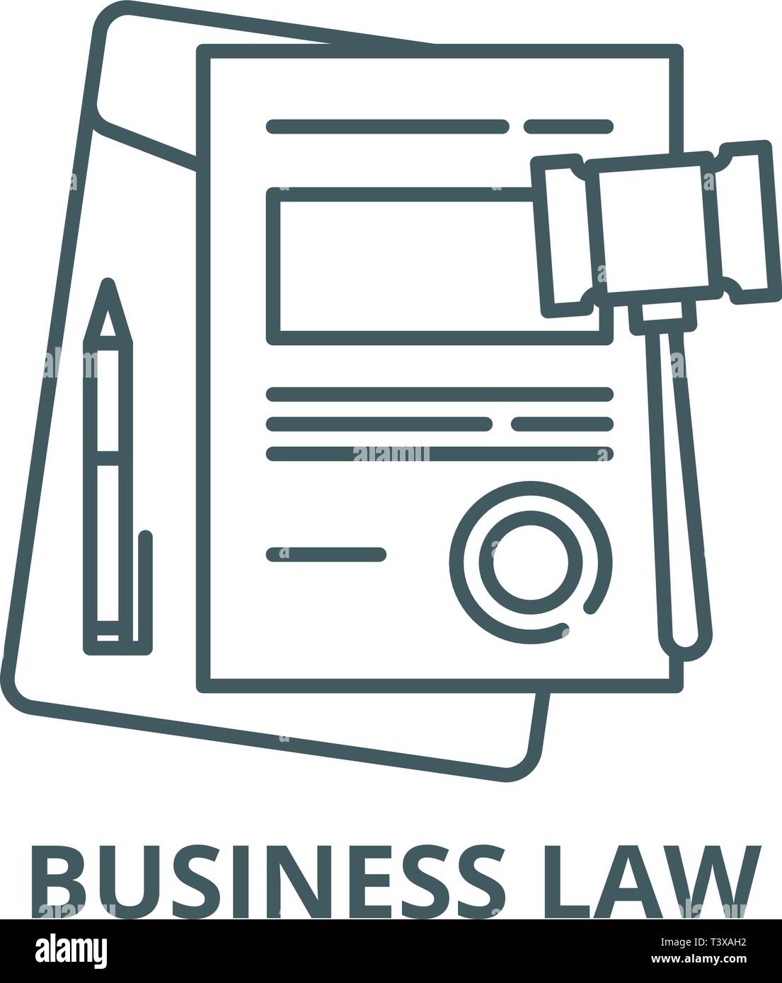 Business Law Line Icon Vector Business Law Outline Sign Concept Symbol Flat Illustration Stock Vector Image Art Alamy
