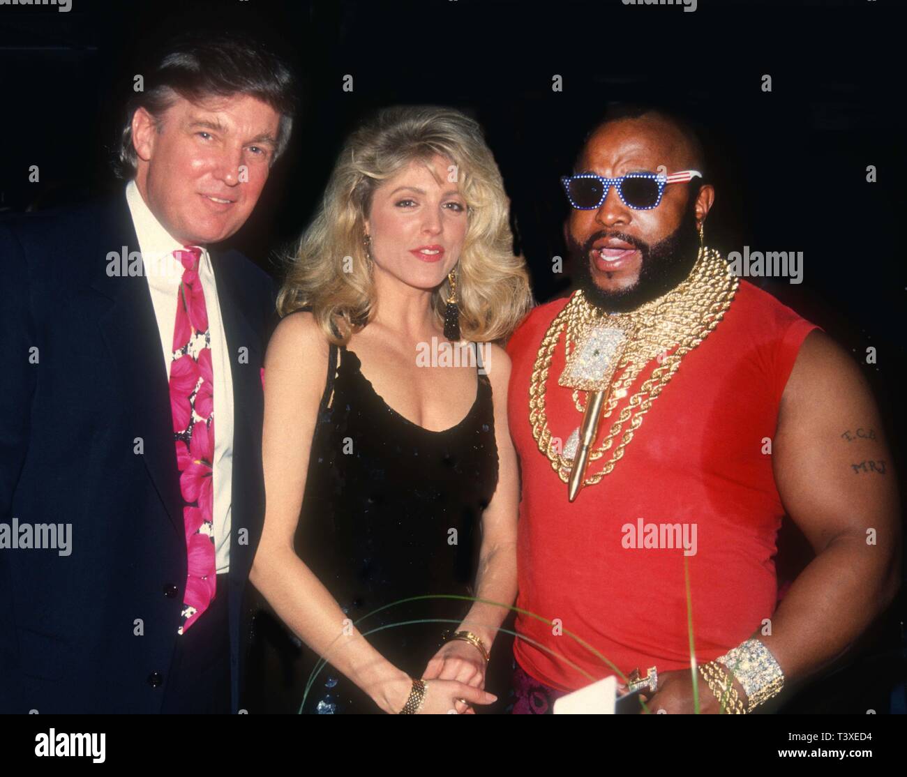 Donald Trump Marla Maples Mr. T 1991 Photo By John Barrett/PHOTOlink Stock Photo