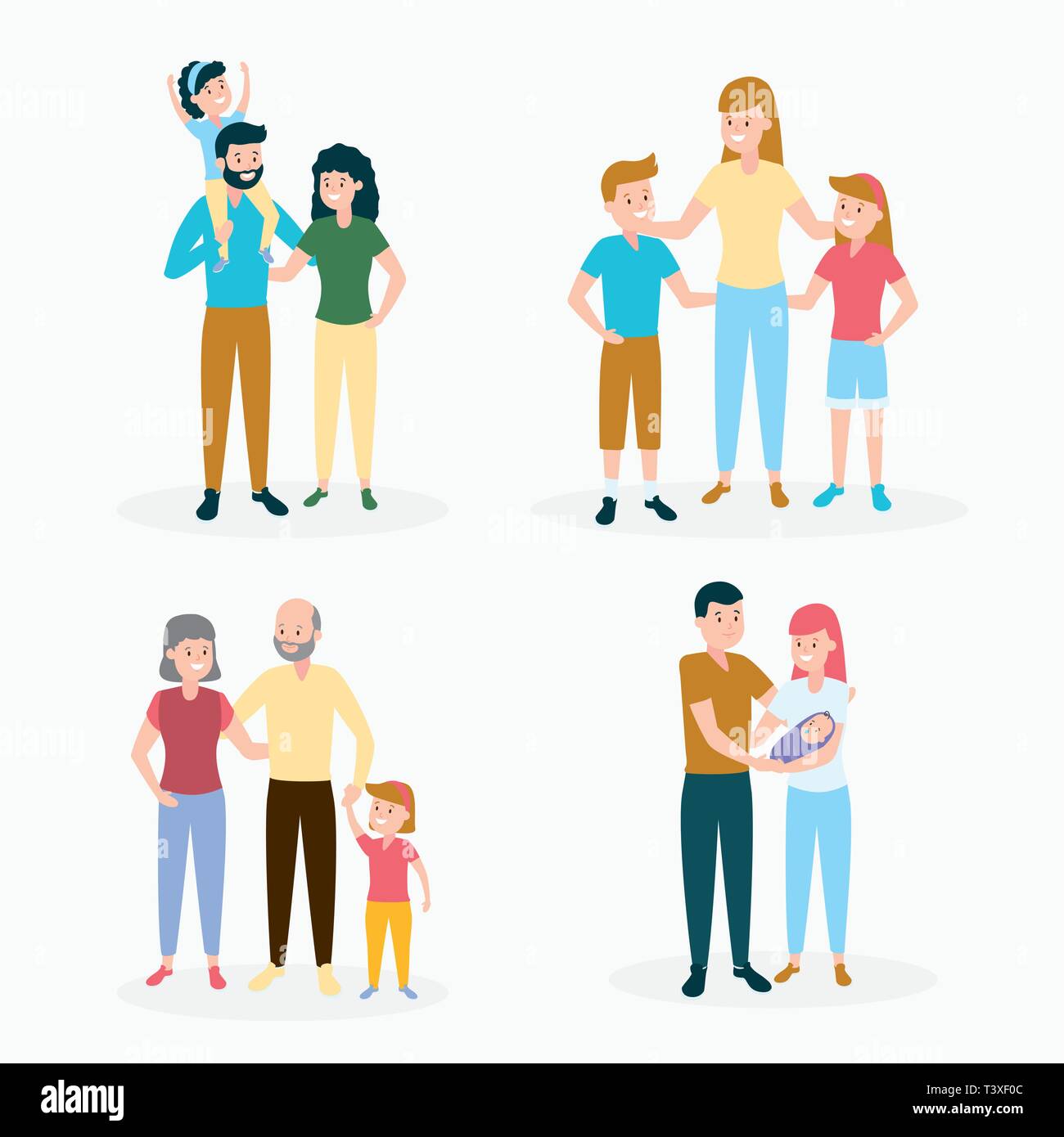 family day set Stock Vector Image & Art - Alamy