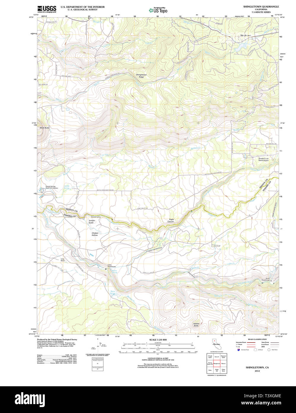 Map of shingletown hires stock photography and images Alamy
