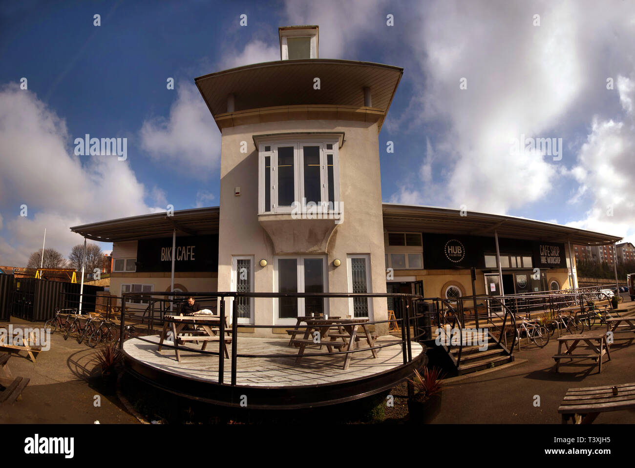 The Cycle Hub cafe and hire shop near the mouth of the Ouseburn