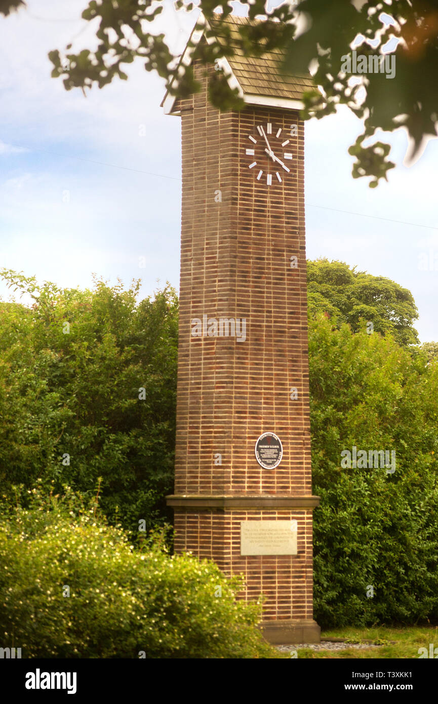 The Freemans Clock in the Exhibition Park, Newcastle-upon-Tyne Stock ...