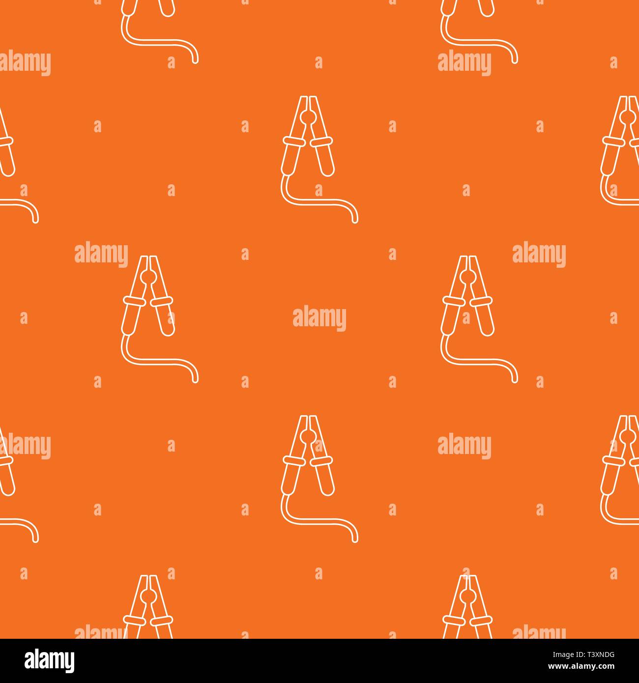 Jumper cable pattern vector orange Stock Vector Image Art Alamy