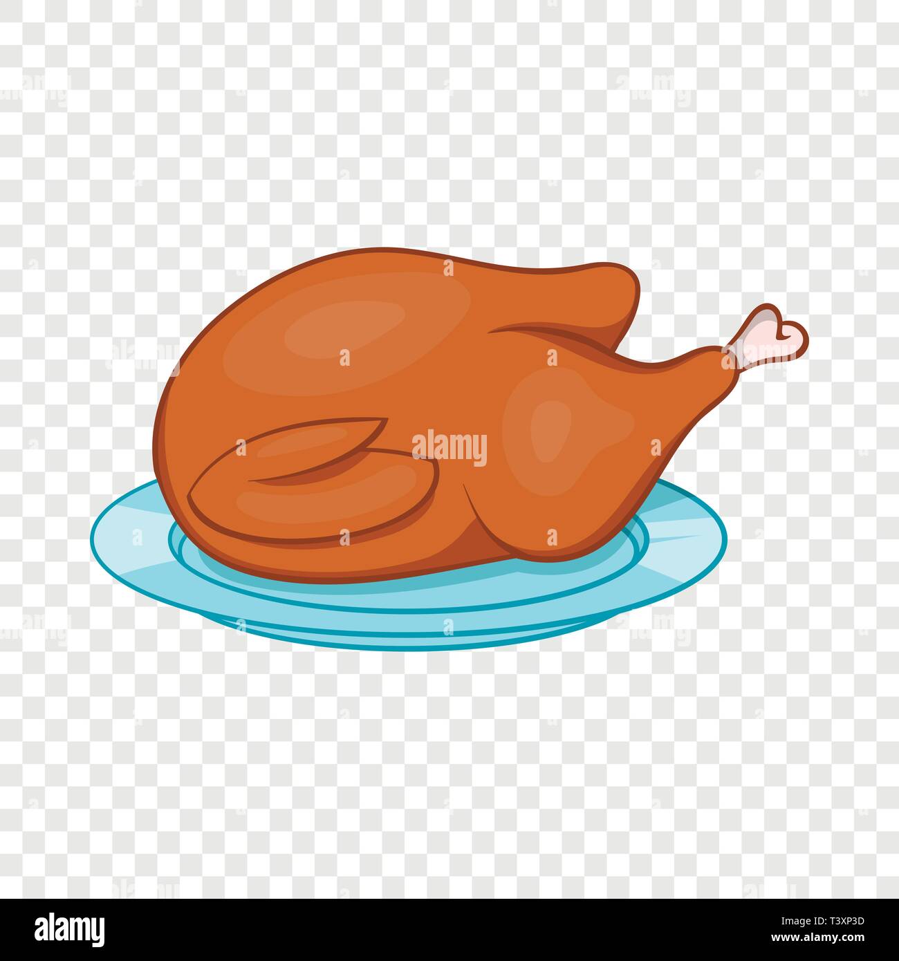 Thanksgiving Turkey Icon Cartoon Style Stock Vector Art