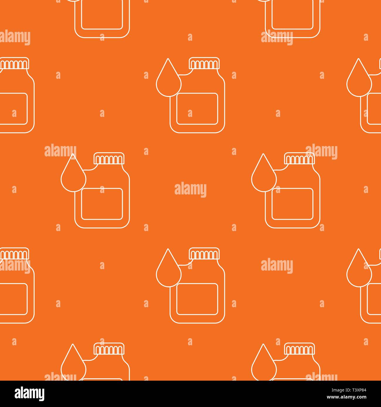 Canister engine oil pattern vector orange Stock Vector