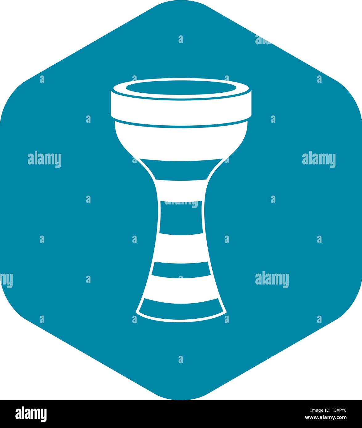 African drum icon, simple style Stock Vector