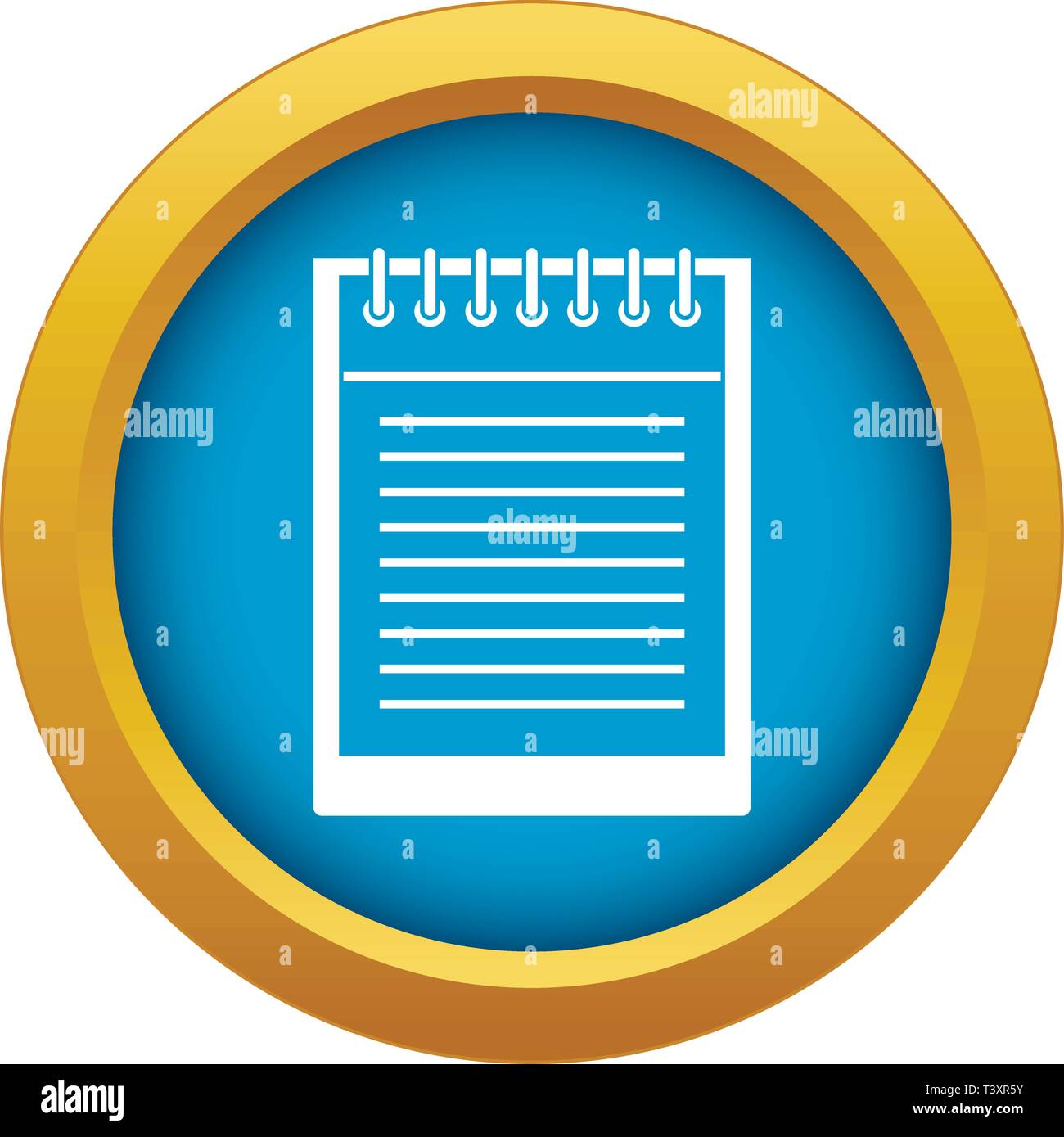 Spiral notepad icon blue vector isolated Stock Vector Image & Art - Alamy