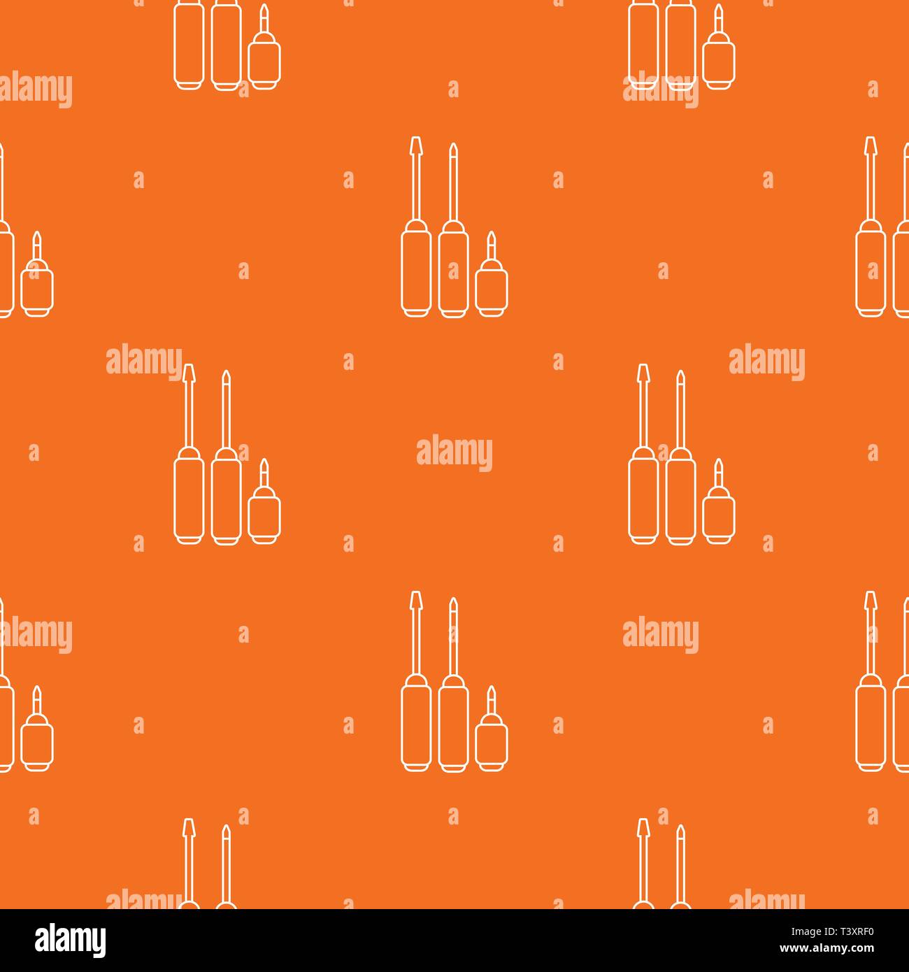 Screwdriver pattern vector orange Stock Vector