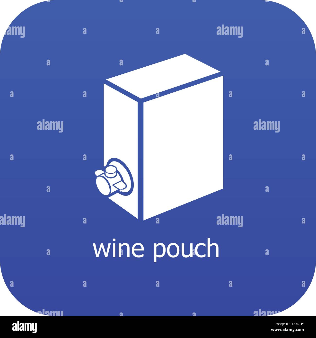 Wine pouch icon blue vector Stock Vector Image & Art - Alamy