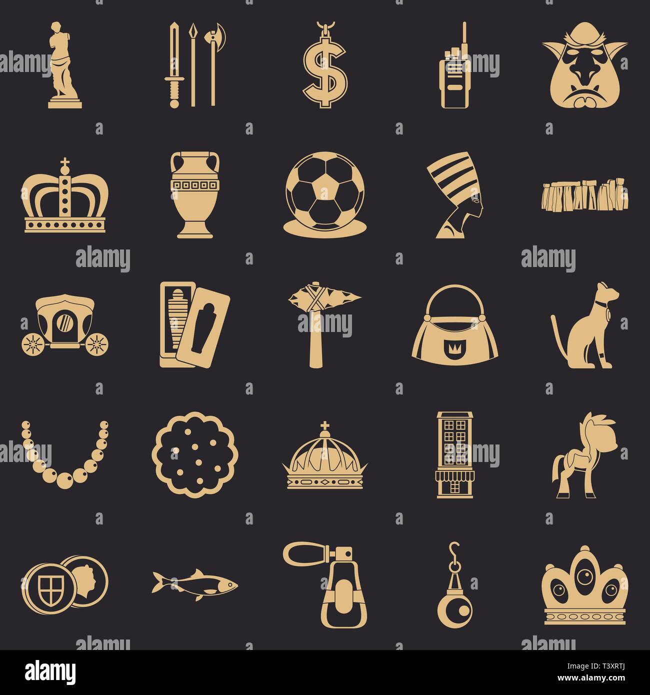 Crown icons set, simple style Stock Vector Image & Art - Alamy