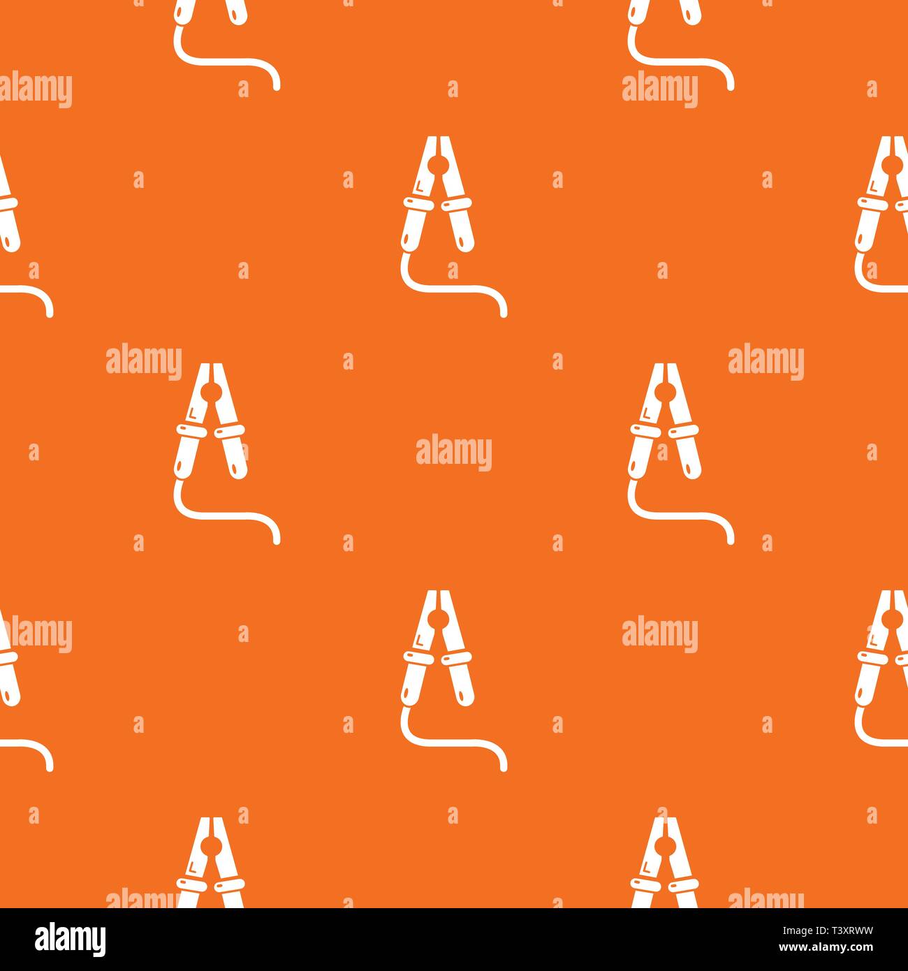 Jumper cable pattern vector orange Stock Vector