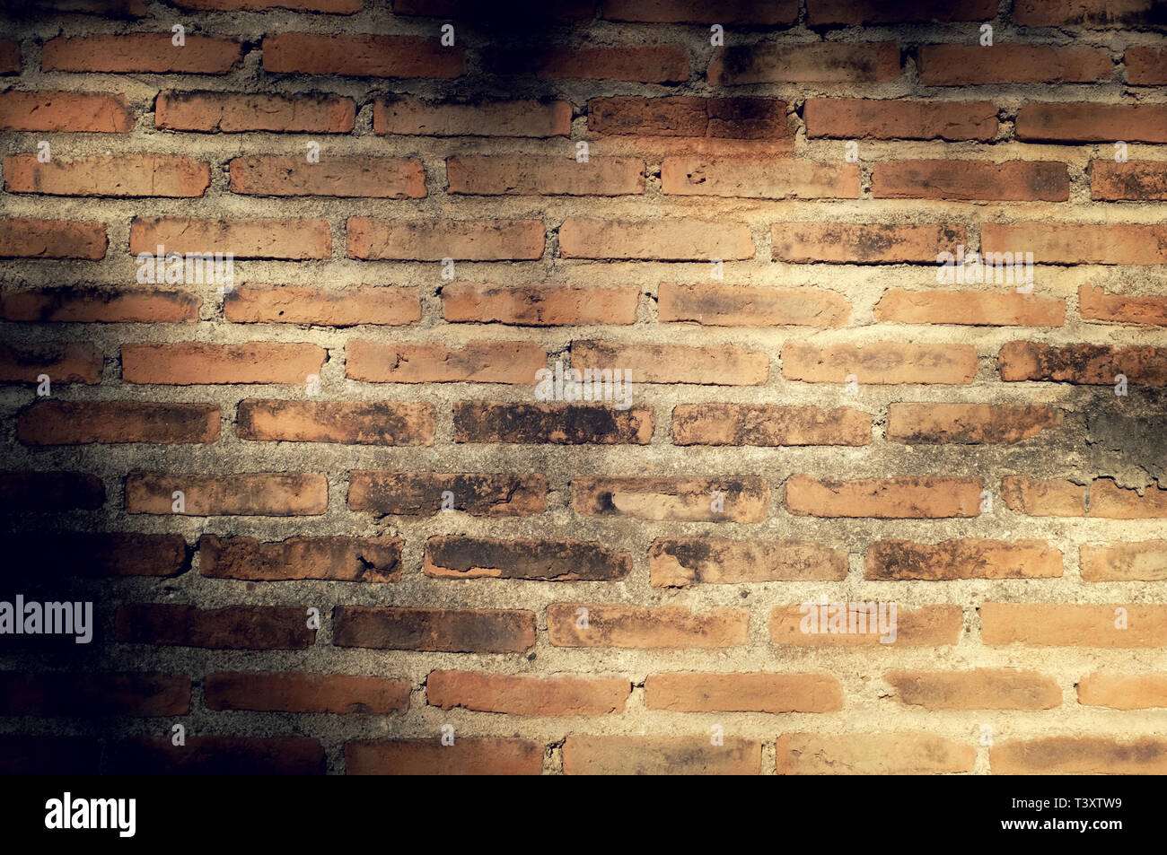 Background of old vintage dirty brick wall. wall with space Stock Photo ...