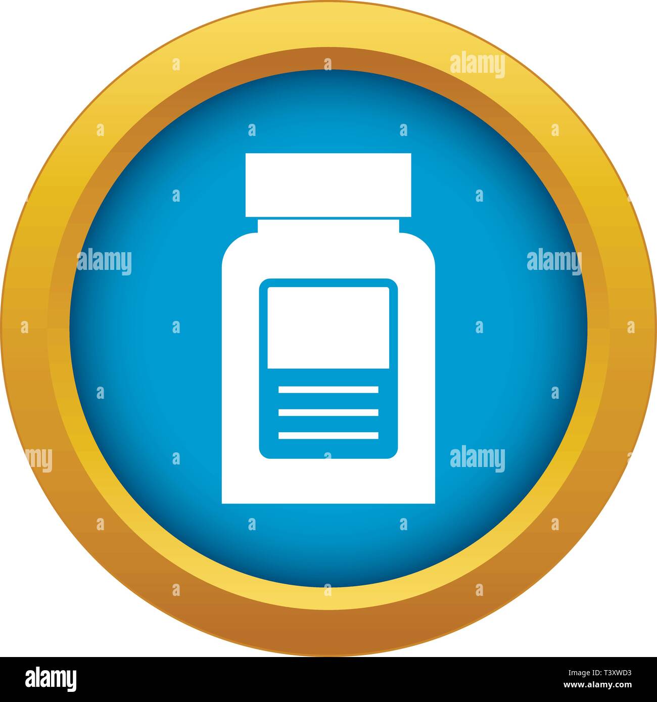 Medicine bottle icon blue vector isolated Stock Vector Image & Art - Alamy
