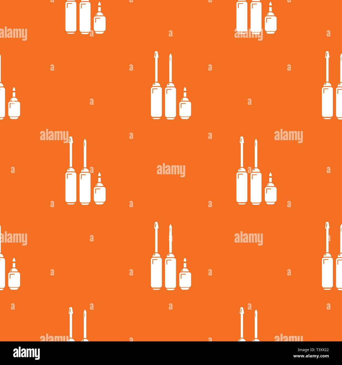Screwdriver pattern vector orange Stock Vector