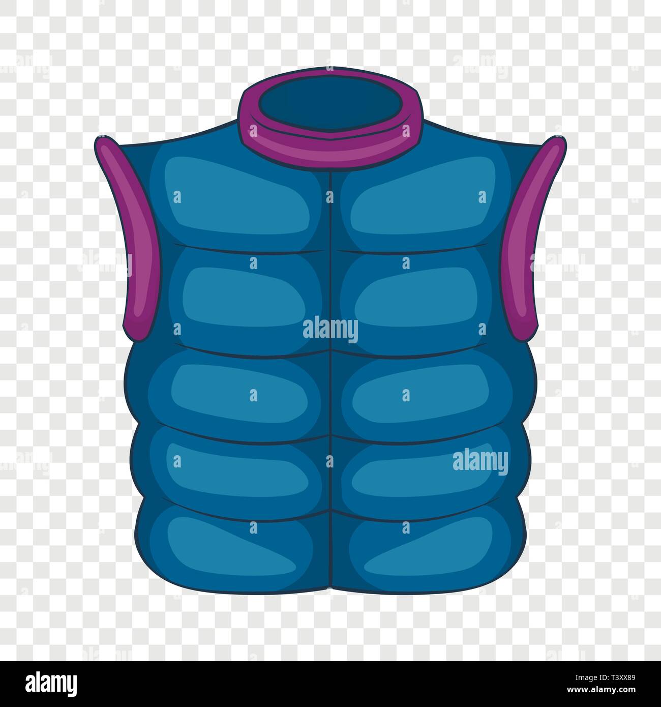 Winter quilted waistcoat icon, cartoon style Stock Vector Image & Art ...