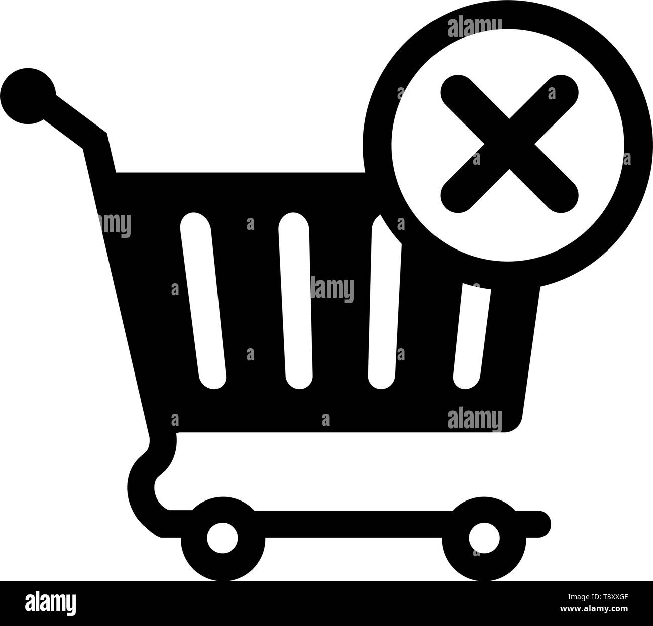 Remove From Cart Icon Vector Stock Vector