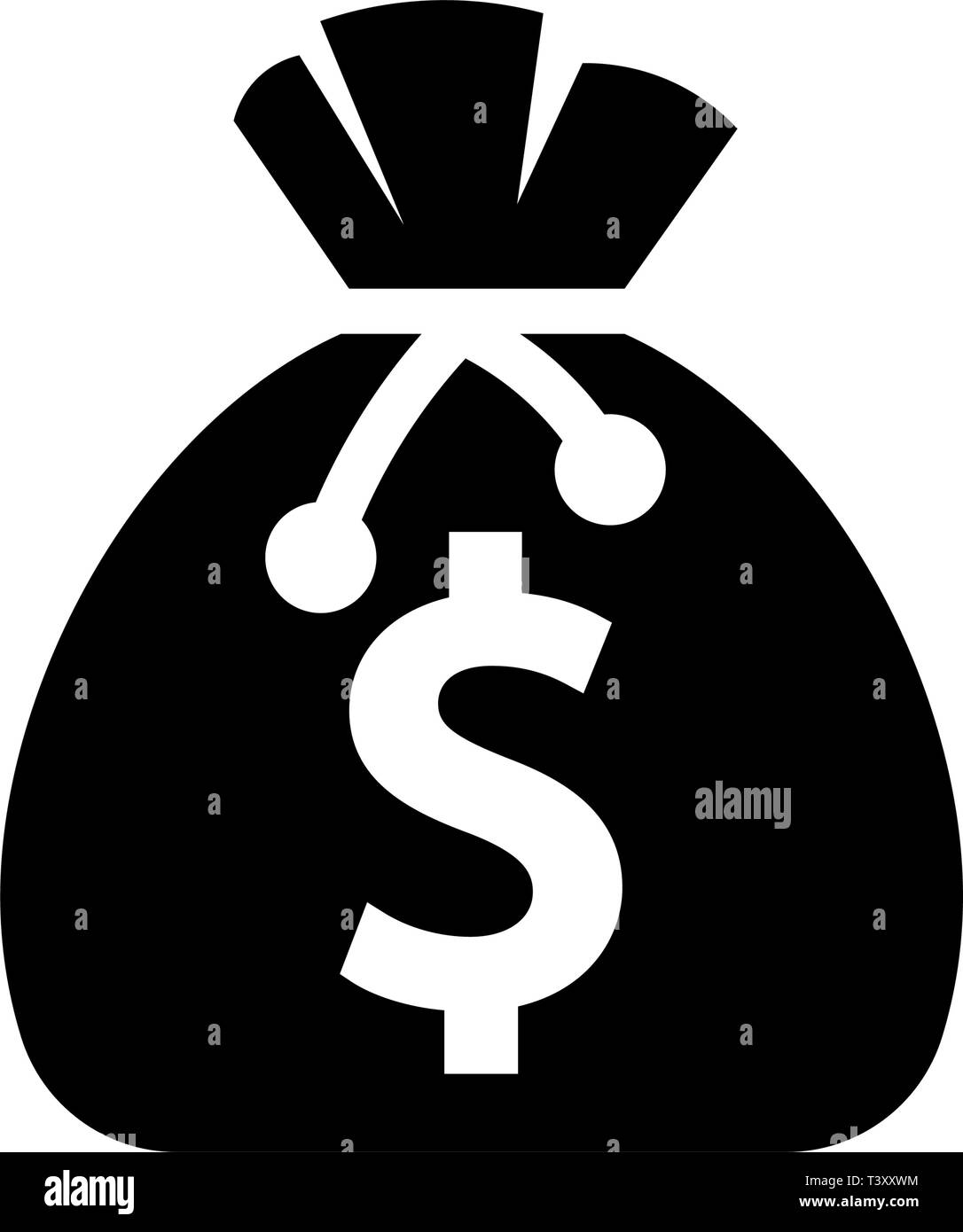 Money Bag Icon Vector Stock Vector