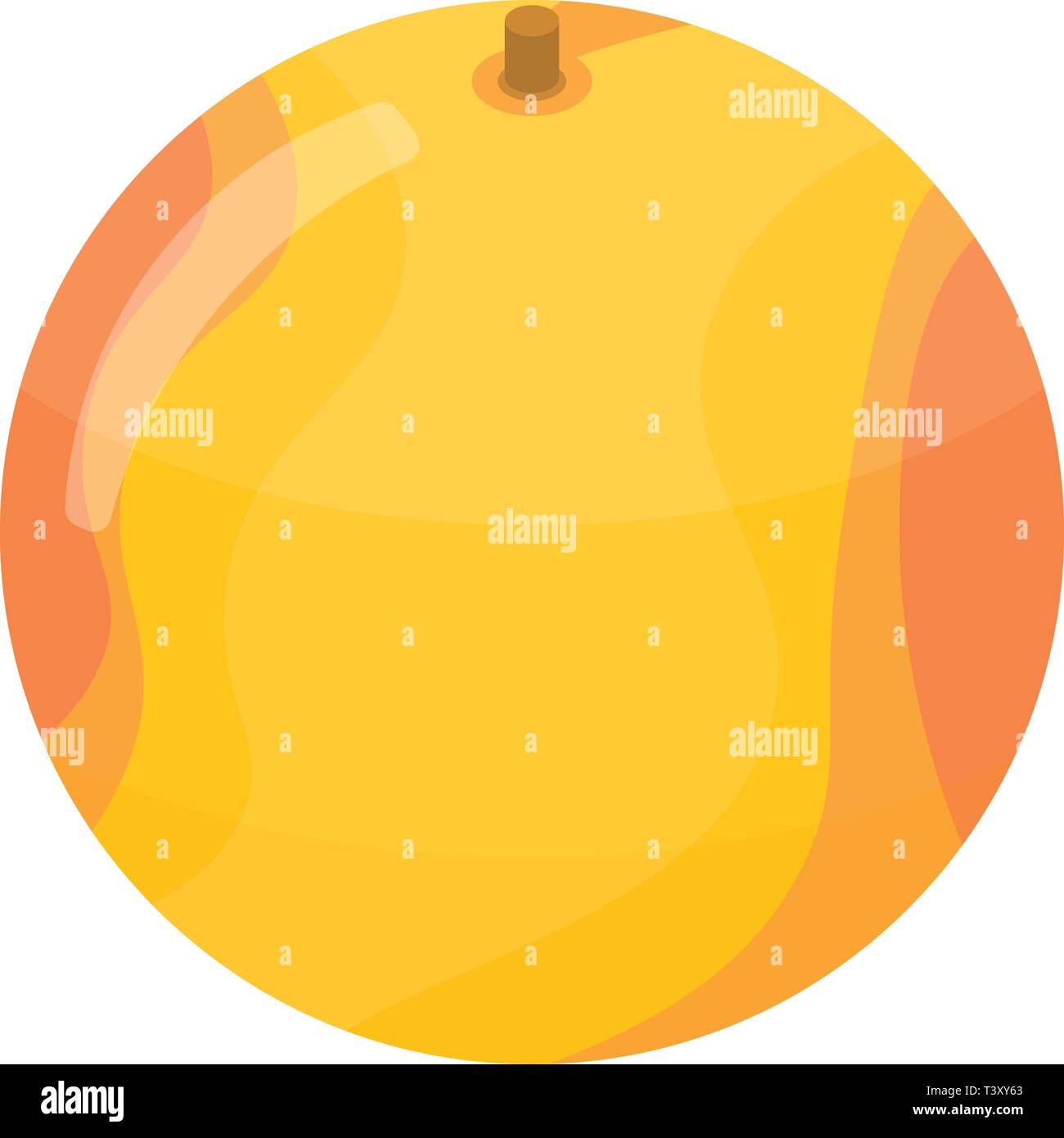 Whole apricot icon, isometric style Stock Vector