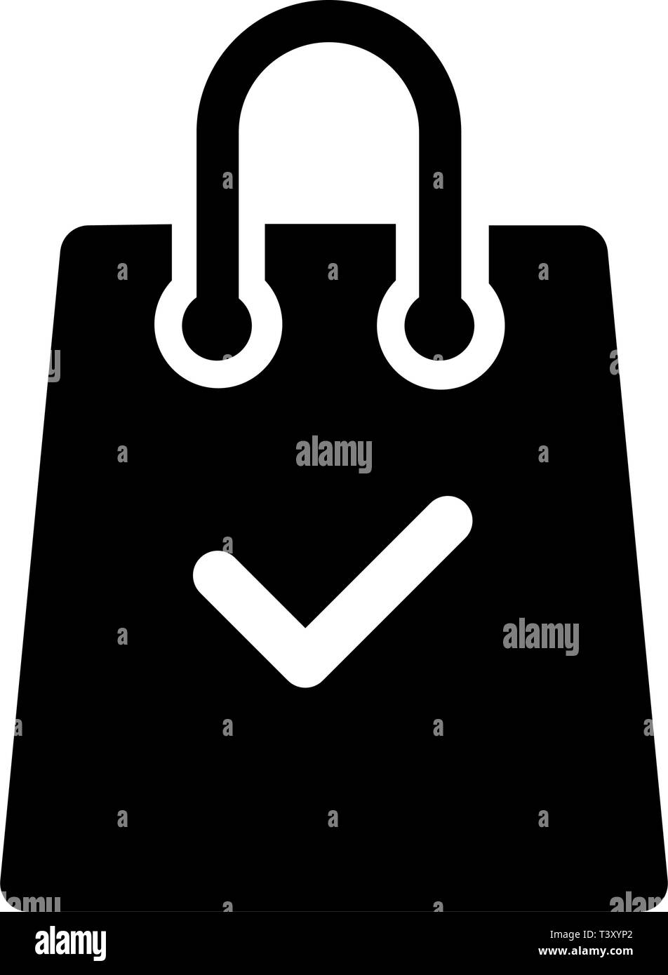 Online Shopping Bag Checkout Icon Vector Stock Vector
