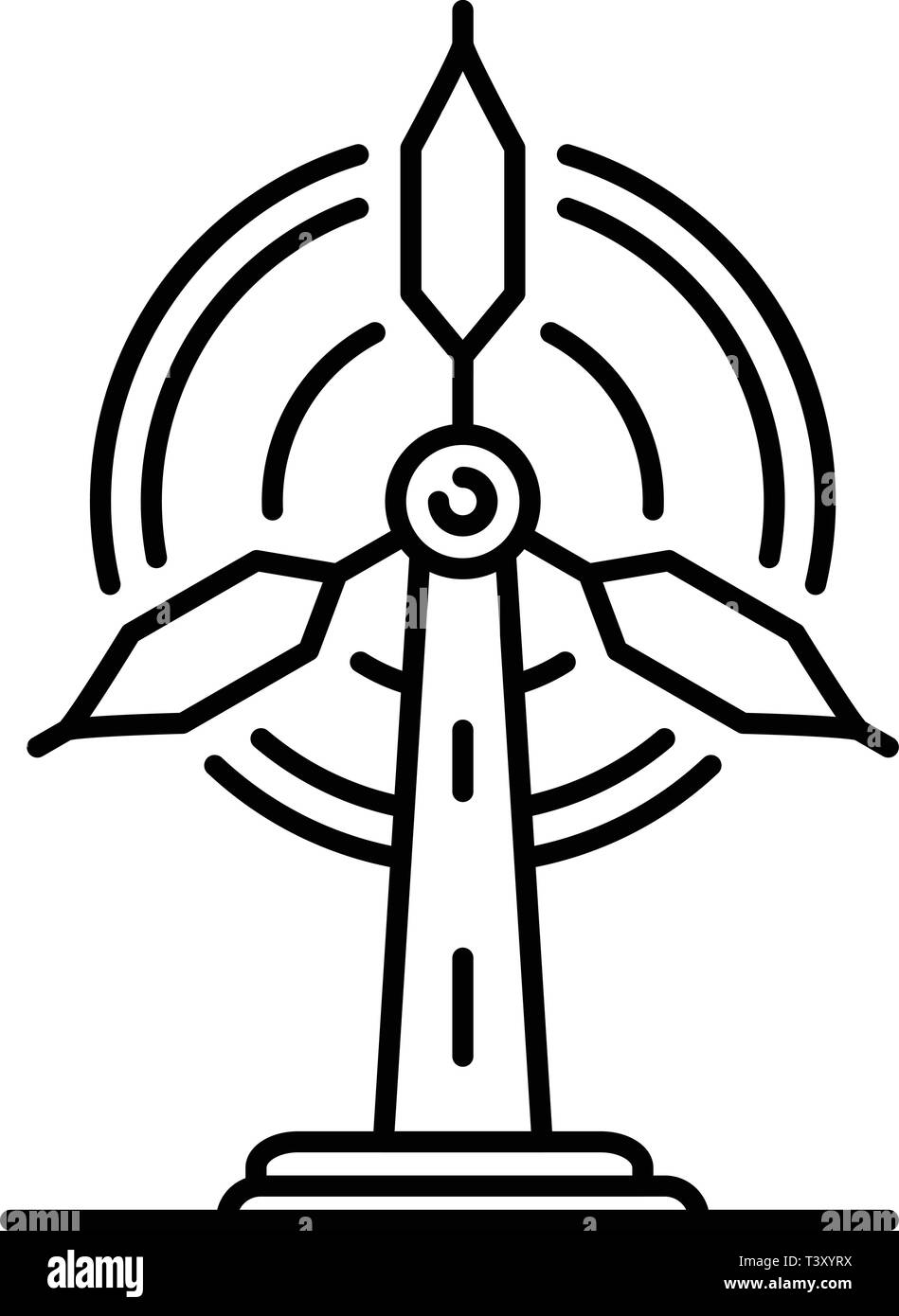Wind turbine energy icon, outline style Stock Vector Image & Art - Alamy