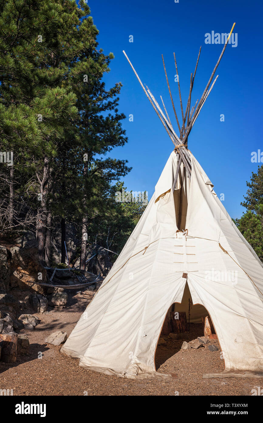 Native American Teepee Mount Rushmore National Memorial Black
