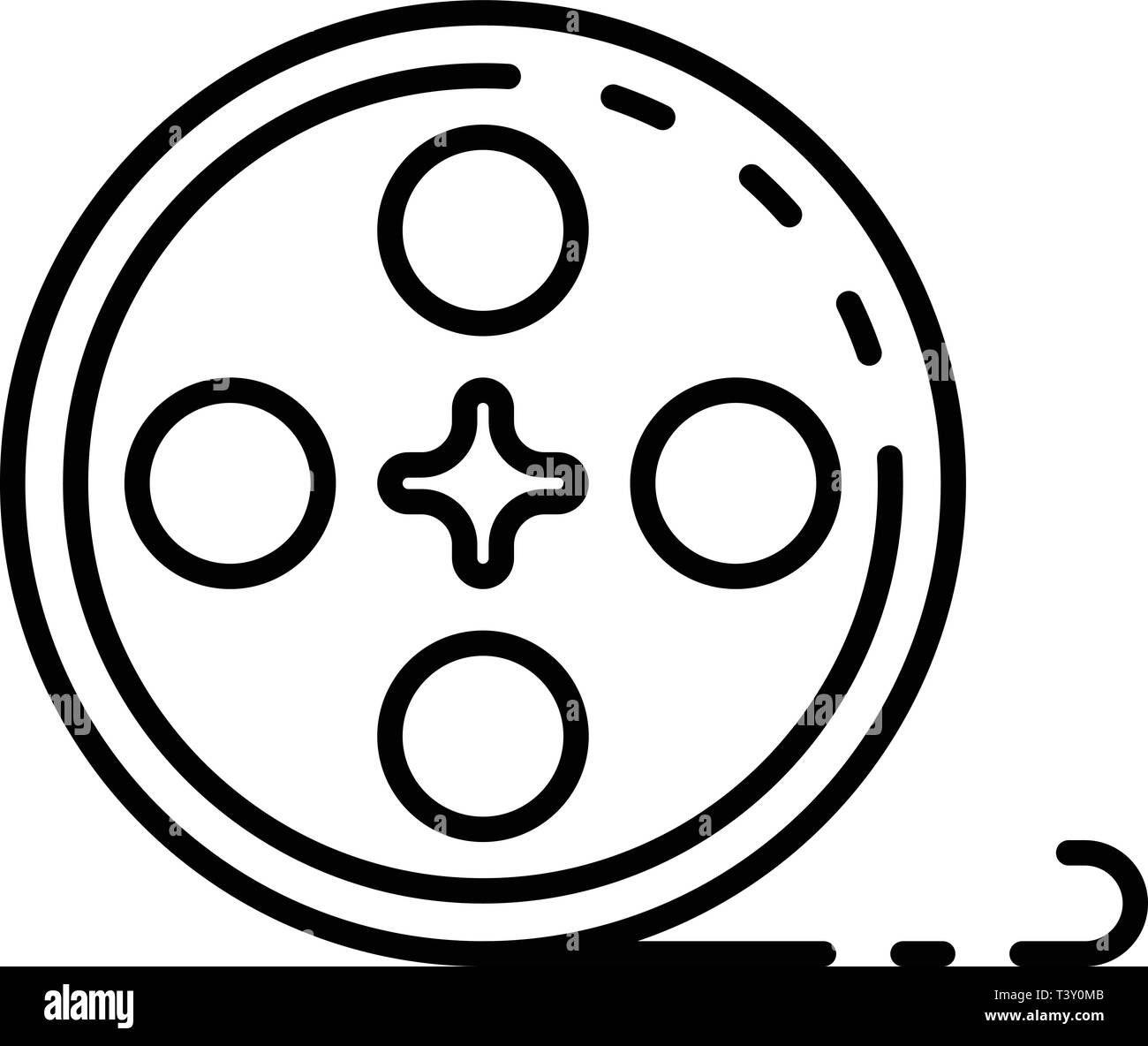 Cinema film reel icon, outline style Stock Vector Image & Art - Alamy