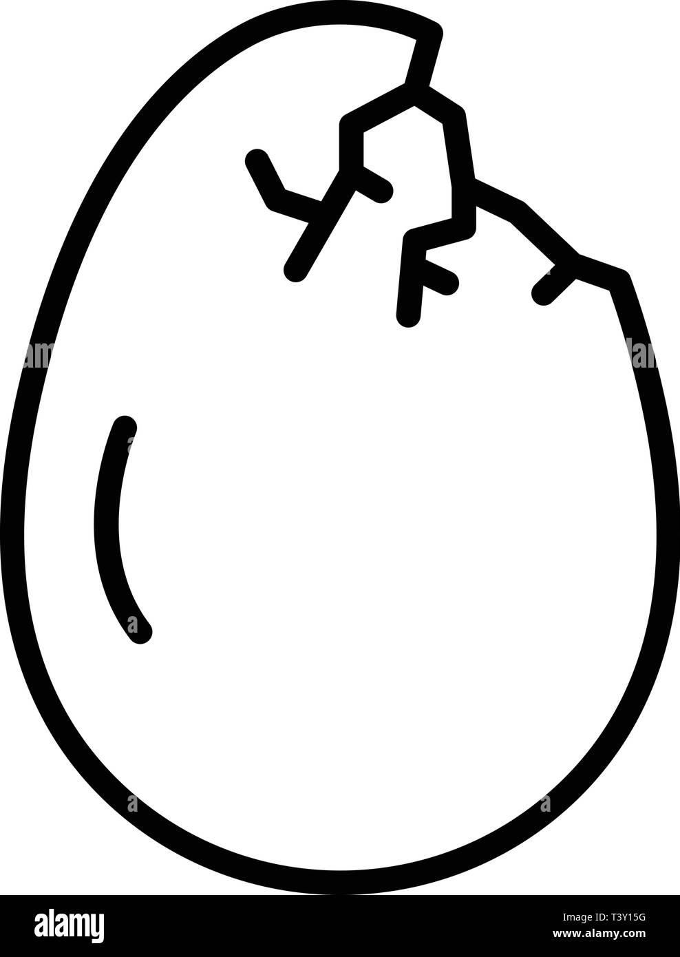 Crack Fresh Egg Icon Outline Style Stock Vector Image Art Alamy