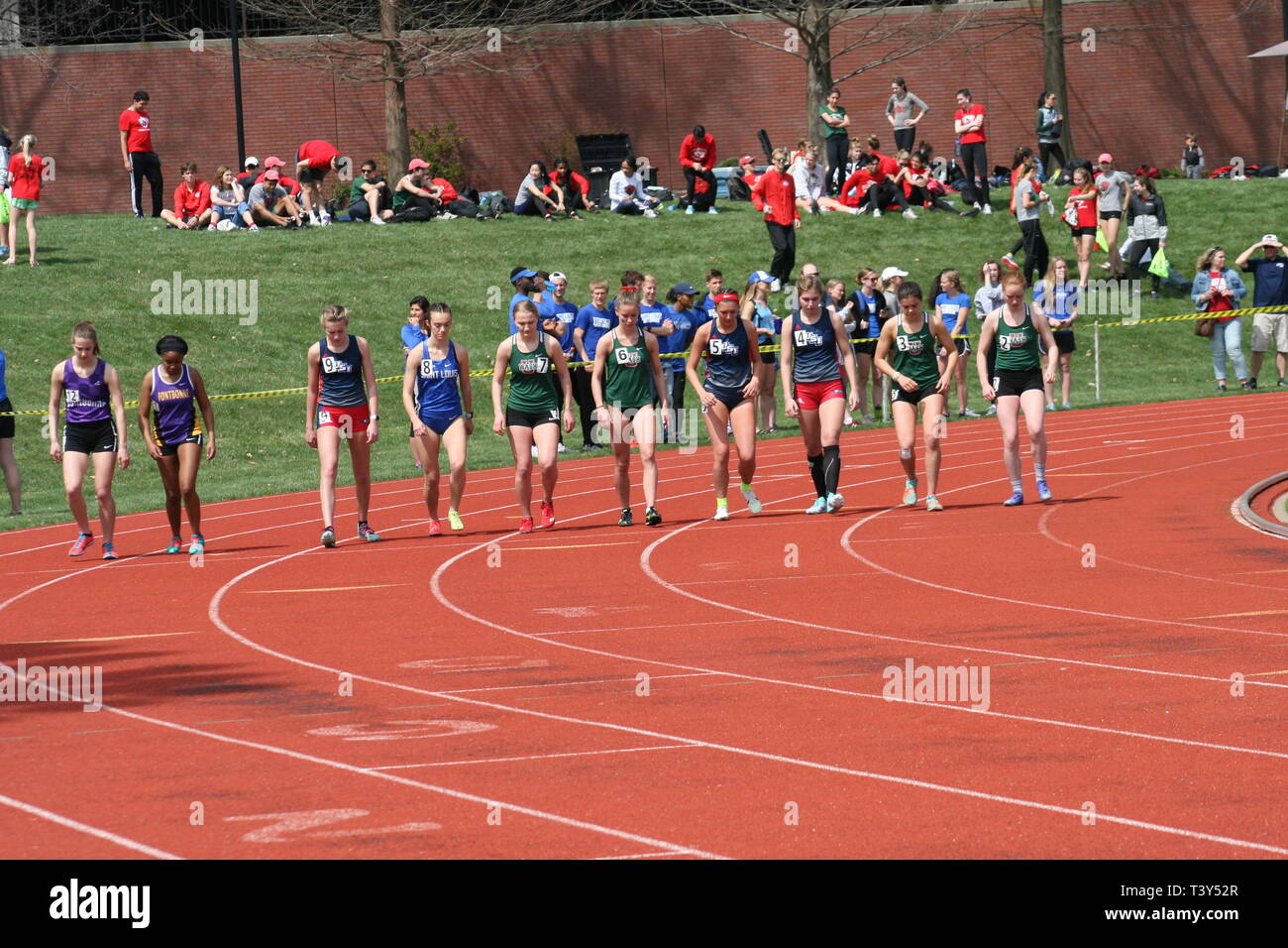 Runners on your mark Stock Photo Alamy