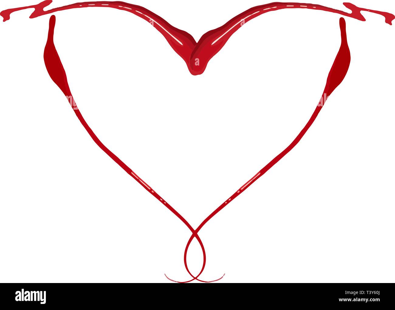 Paint Splatter Red Heart Illustration Vector Stock Vector Image & Art ...