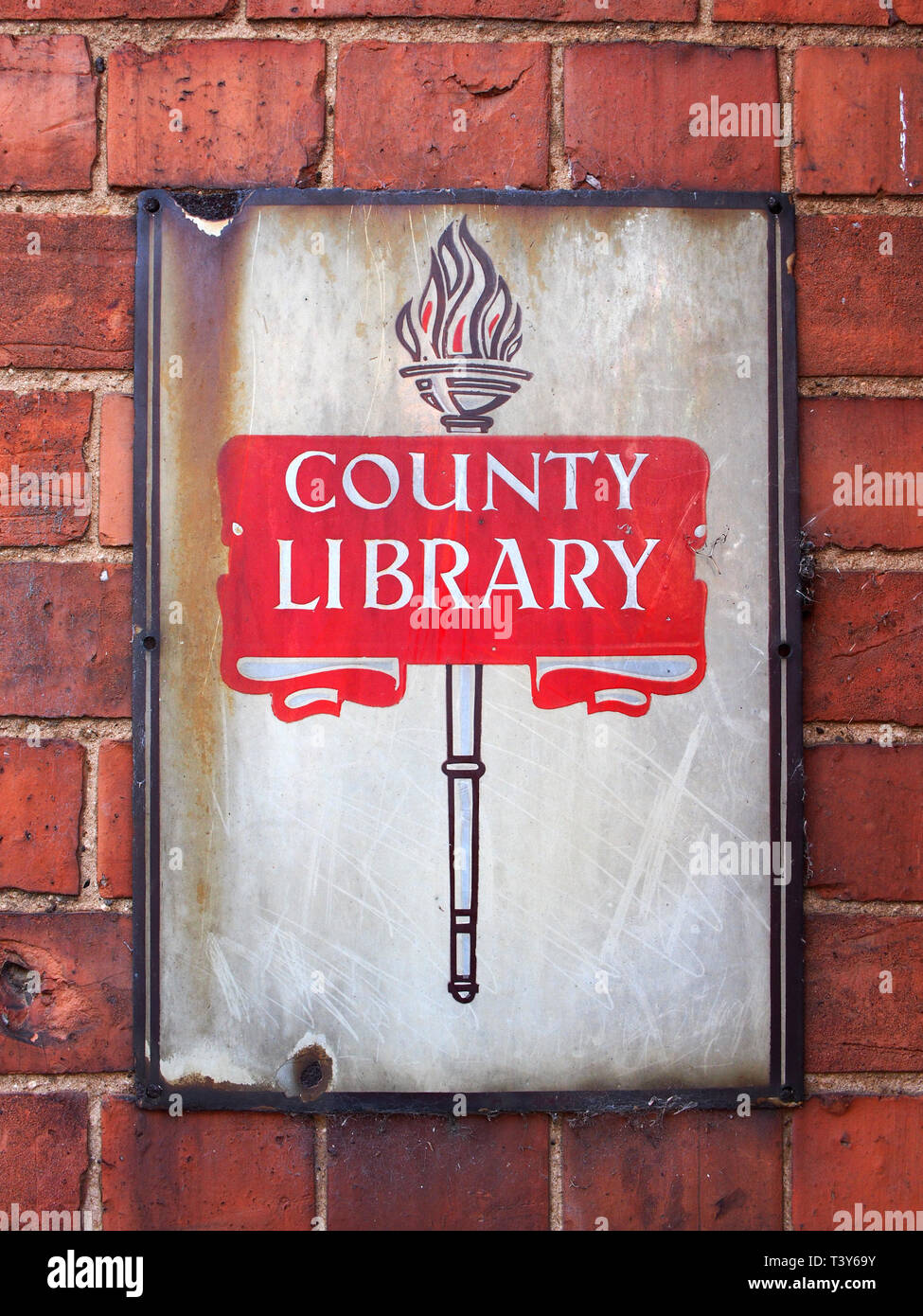 Vintage Library Sign