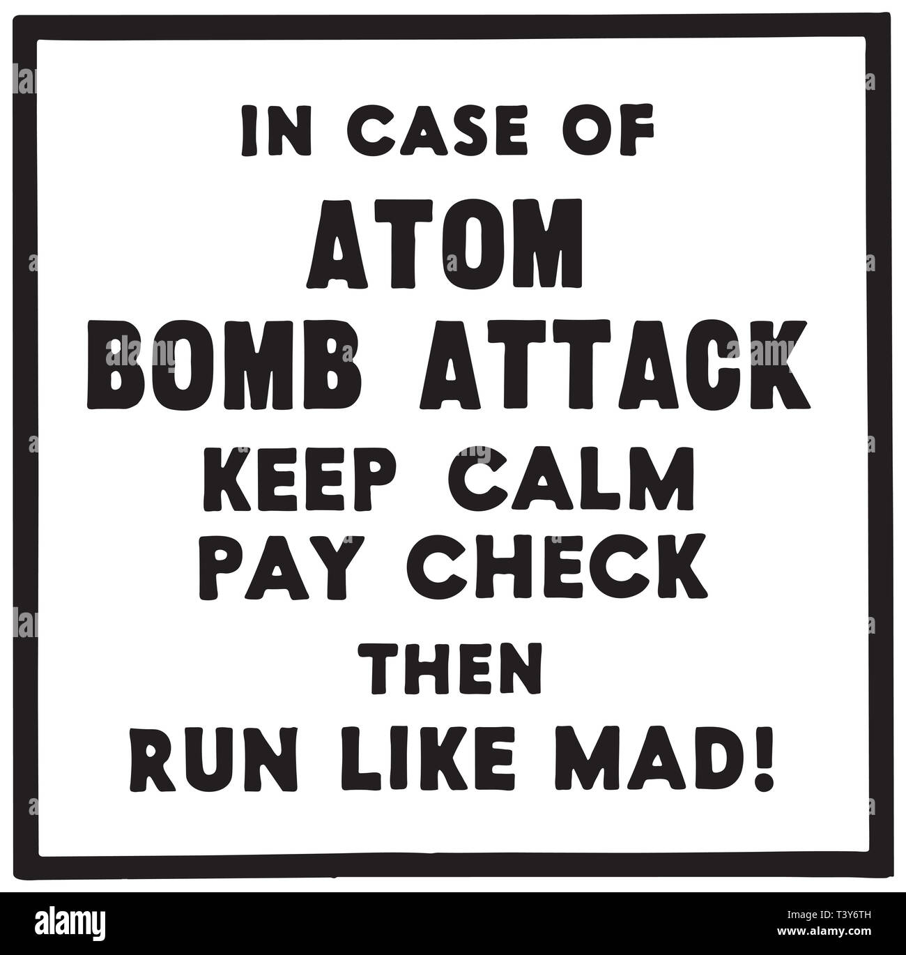 In Case Of Atom Bomb Attack Stock Photo