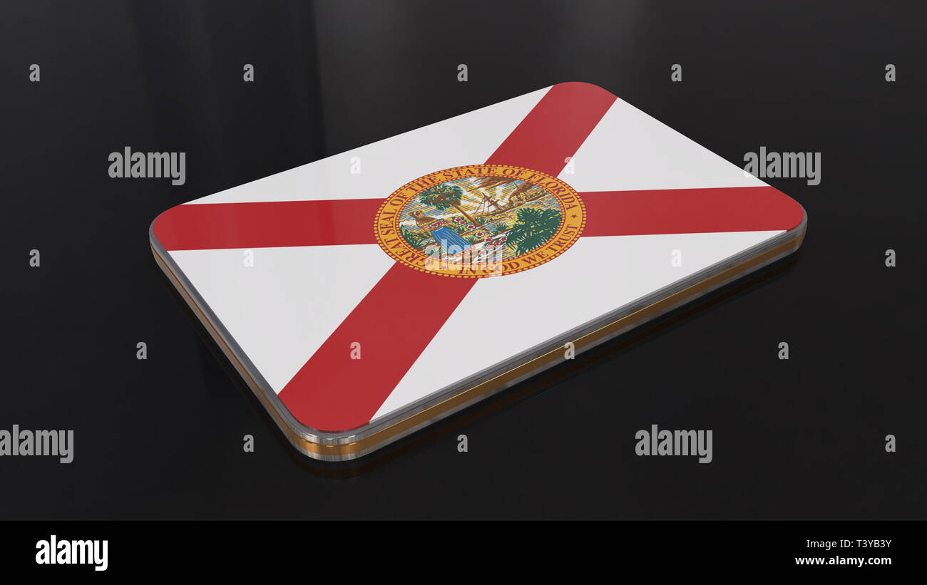Florida Flag button series of the Unites States Stock Photo - Alamy