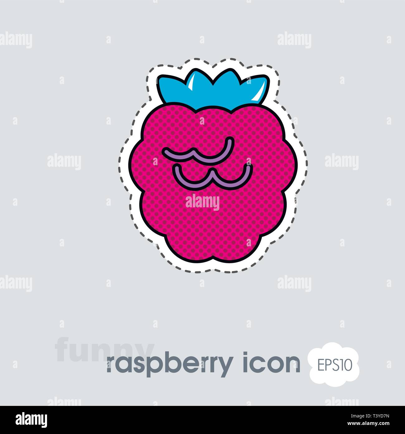 Blackberry, raspberry icon. Raspberry fruit sign. Vector illustration ...