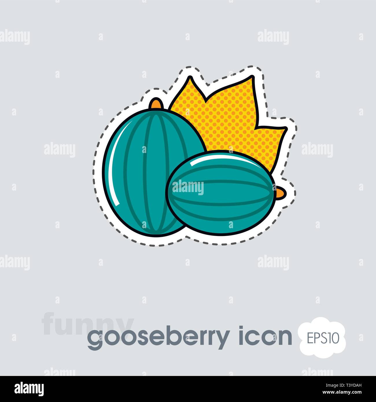 Gooseberry icon. Gooseberry berry fruit sign. Vector illustration for ...