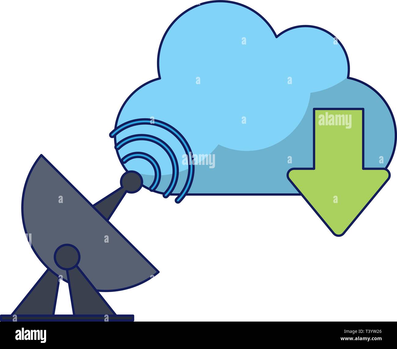 Cloud computing technology blue lines Stock Vector Image & Art - Alamy