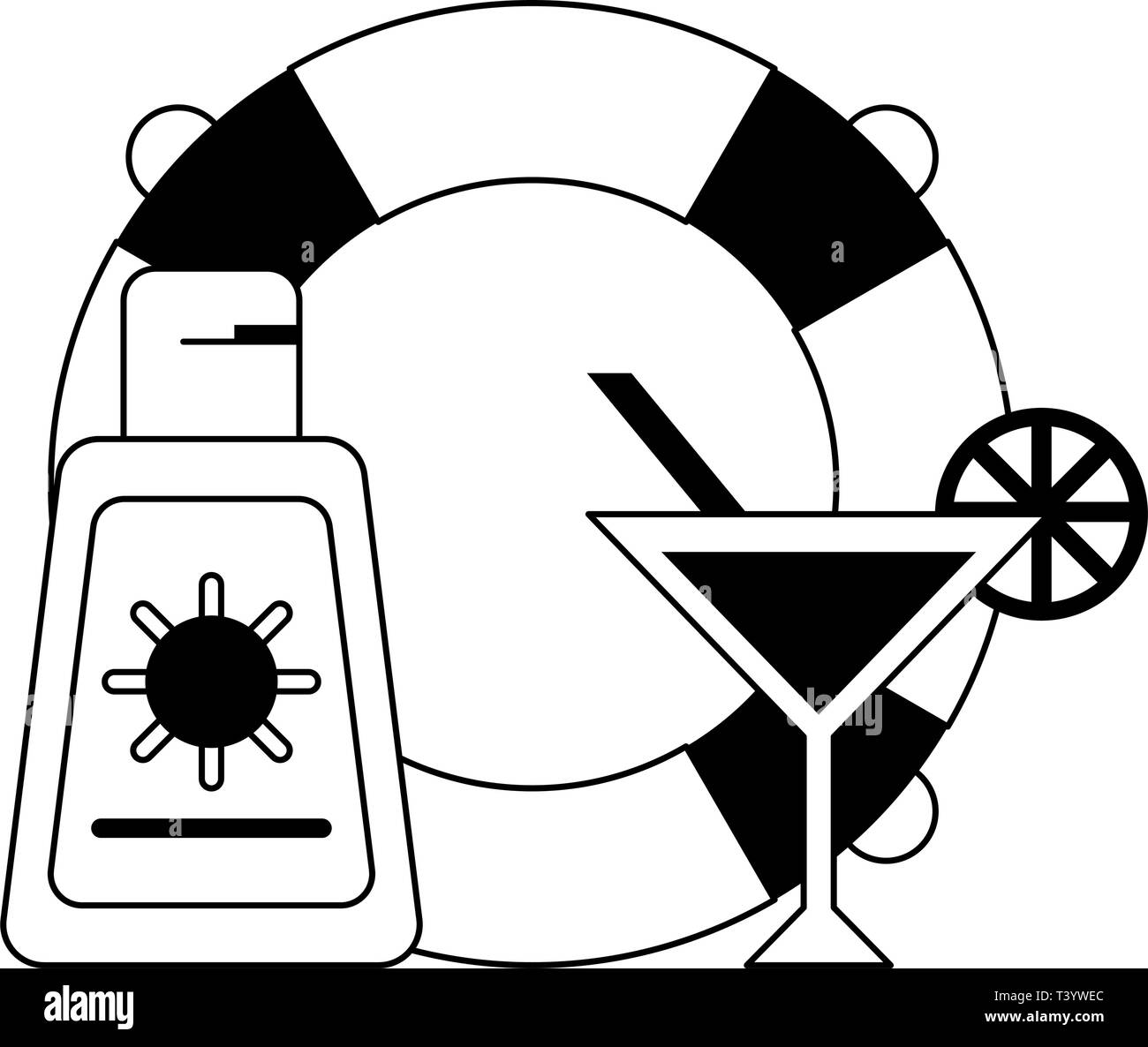 Vacations and travel black and white Stock Vector Image & Art - Alamy