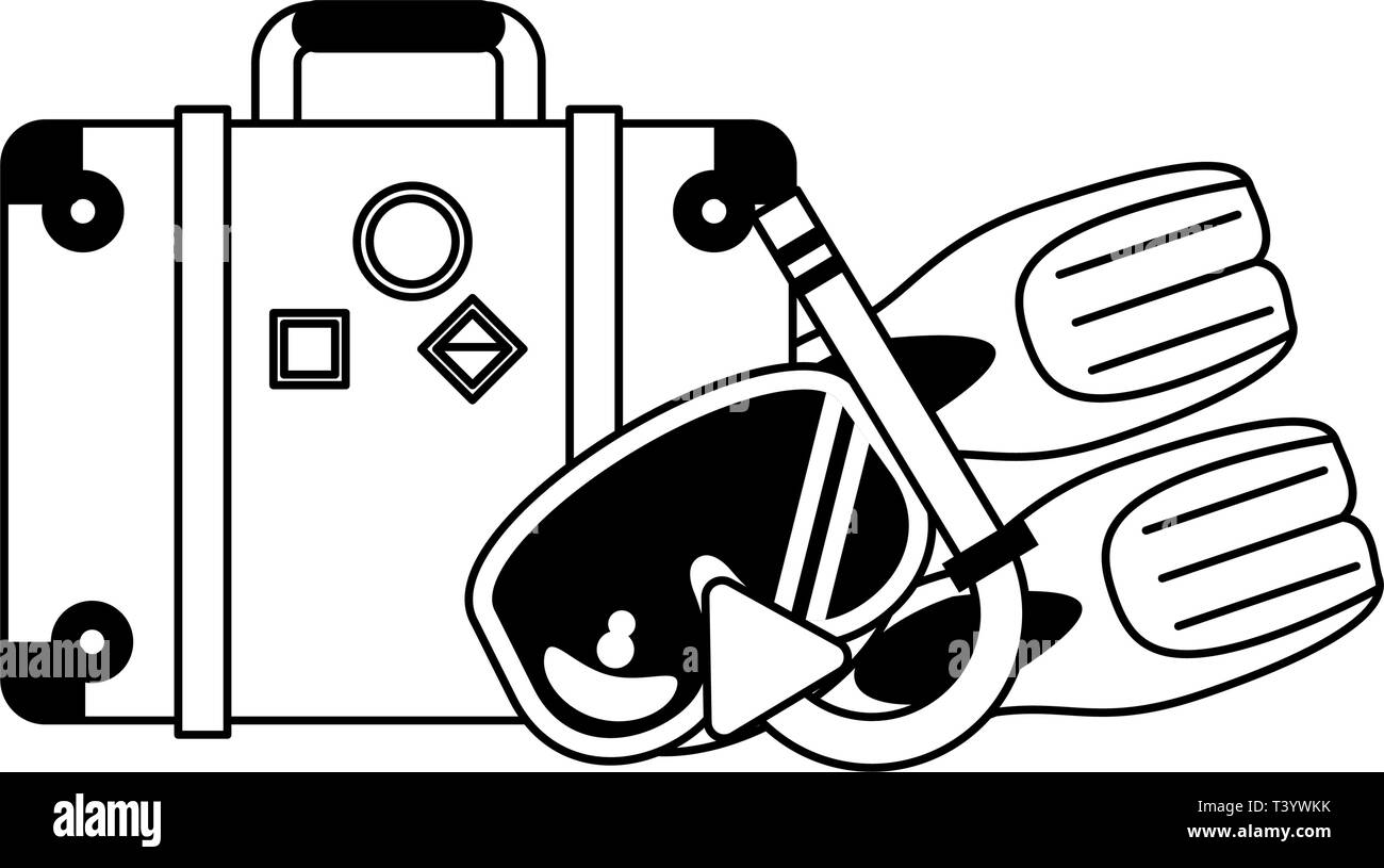 Vacations and travel black and white Stock Vector Image & Art - Alamy