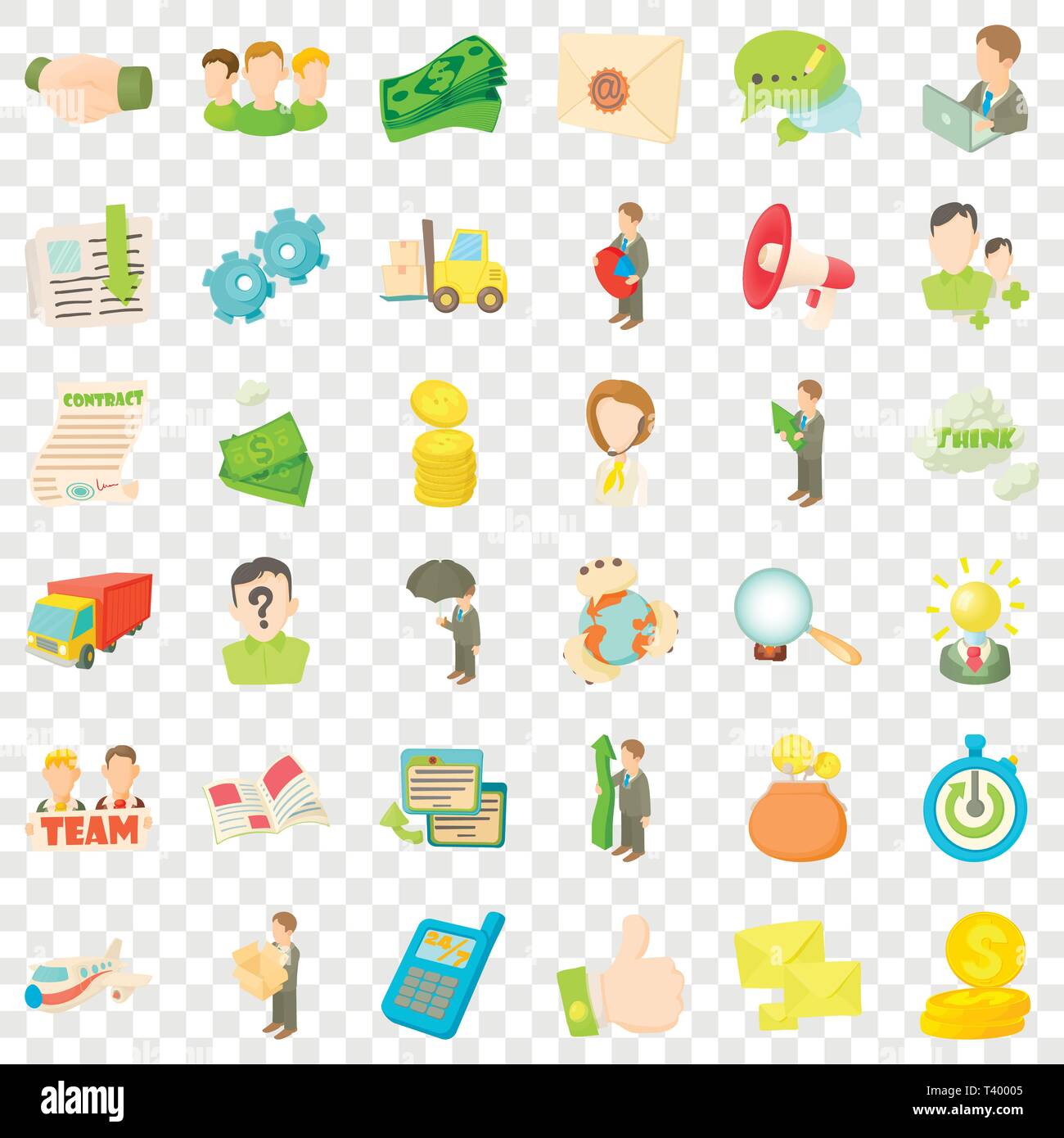 Business diagram icons set, cartoon style Stock Vector Image & Art - Alamy