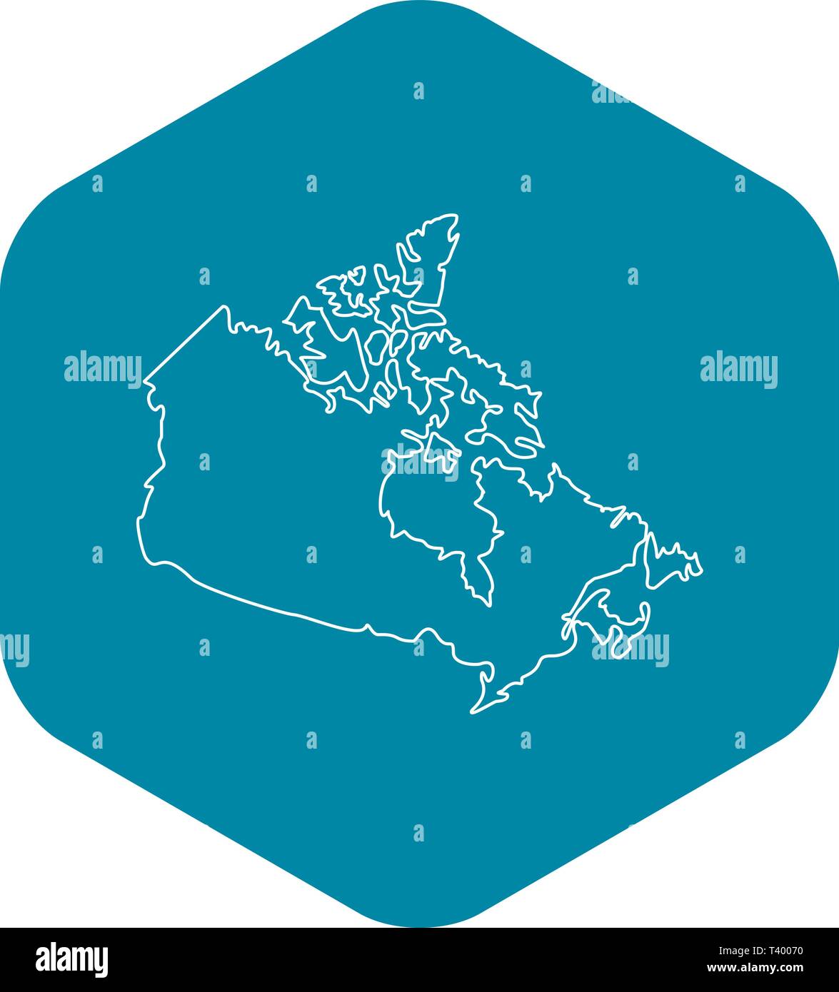 Map of Canada icon, outline style Stock Vector Image & Art - Alamy