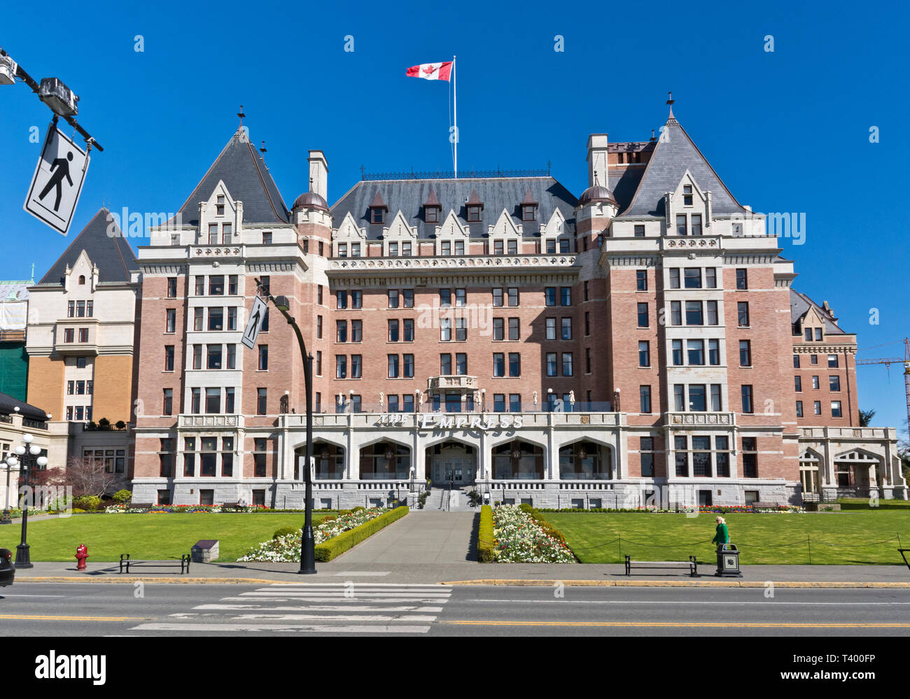 Fairmont Empress Hotel in Victoria, BC, Canada in the Spring. Stock Photo