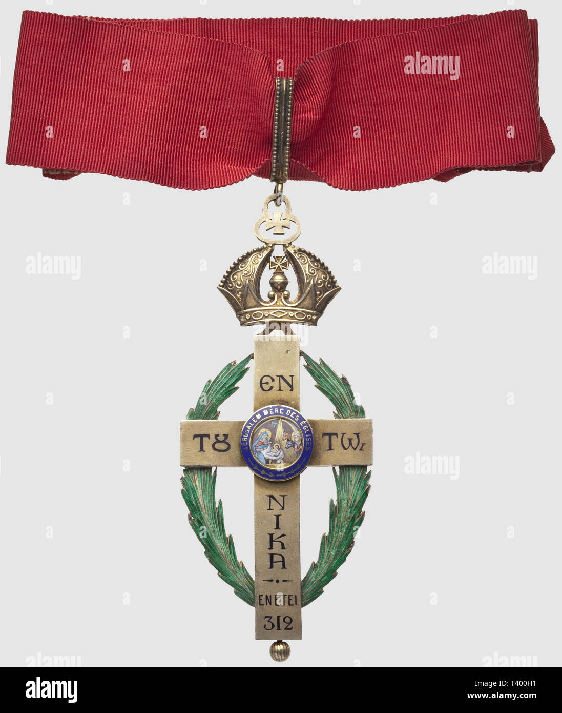 Ordre orthodoxe du Patriarche de Jérusalem, commandeur, dimensions 110 x 45mm, Additional-Rights-Clearance-Info-Not-Available Stock Photo