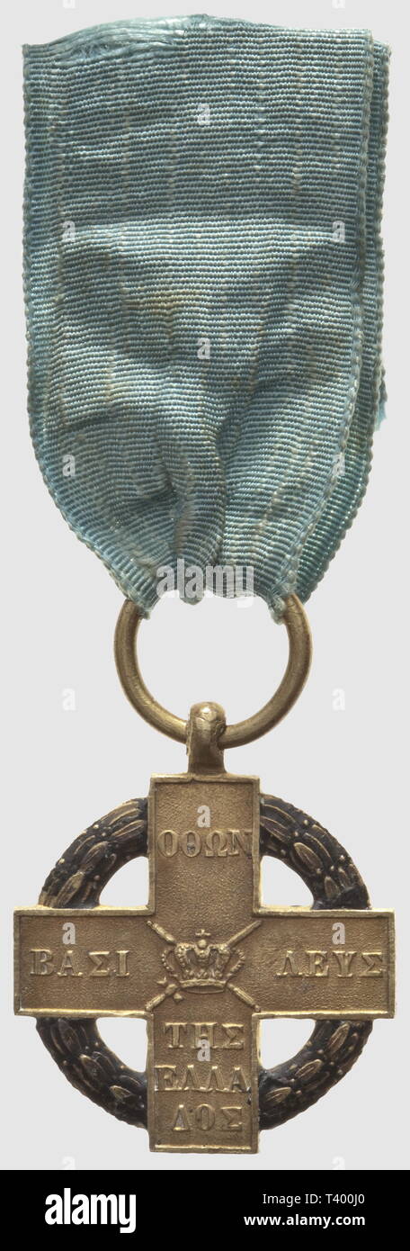 Médaille des Philhellènes, Croix de la Guerre de l'Indépendance (1834). En  bronze pour les sous-officiers, émaillée,  Additional-Rights-Clearance-Info-Not-Available Stock Photo - Alamy
