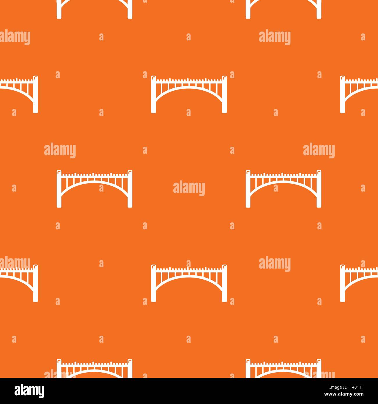 Road arch bridge pattern vector orange Stock Vector