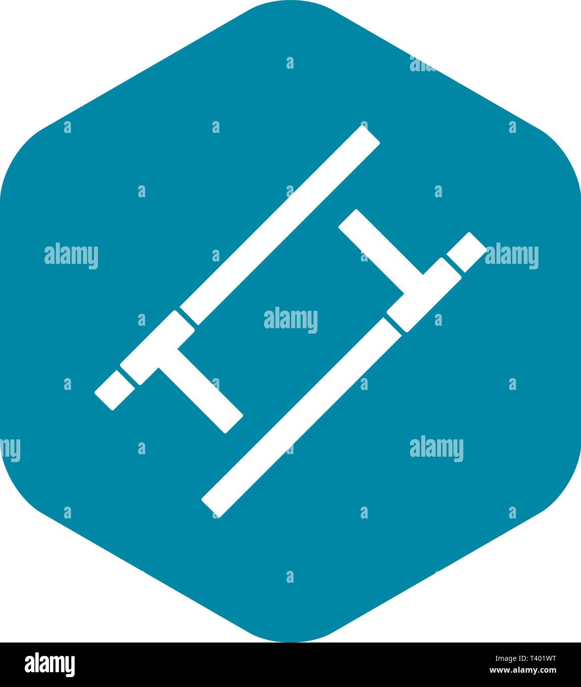 Tonfa icon, simple style Stock Vector Image & Art - Alamy