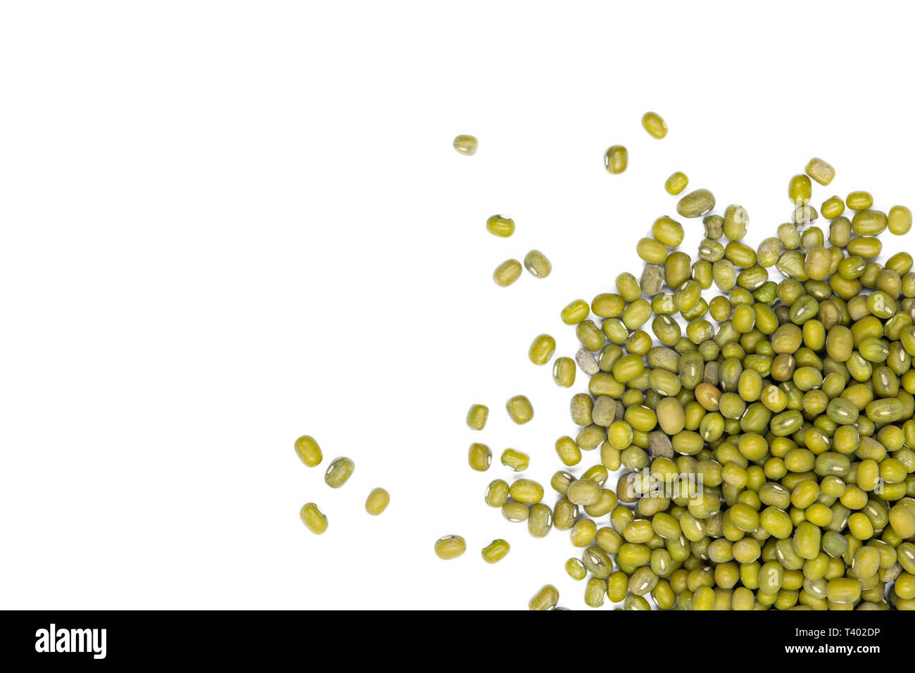 Mung bean, isolated, close up. Maash, moong or green gram beans. Diet