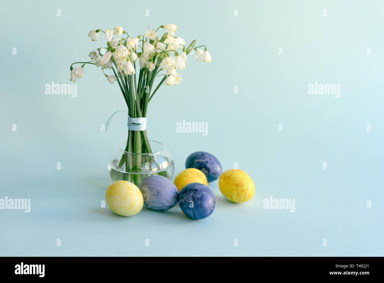 Easter composition in pastel colors horizontal orientation Stock Photo