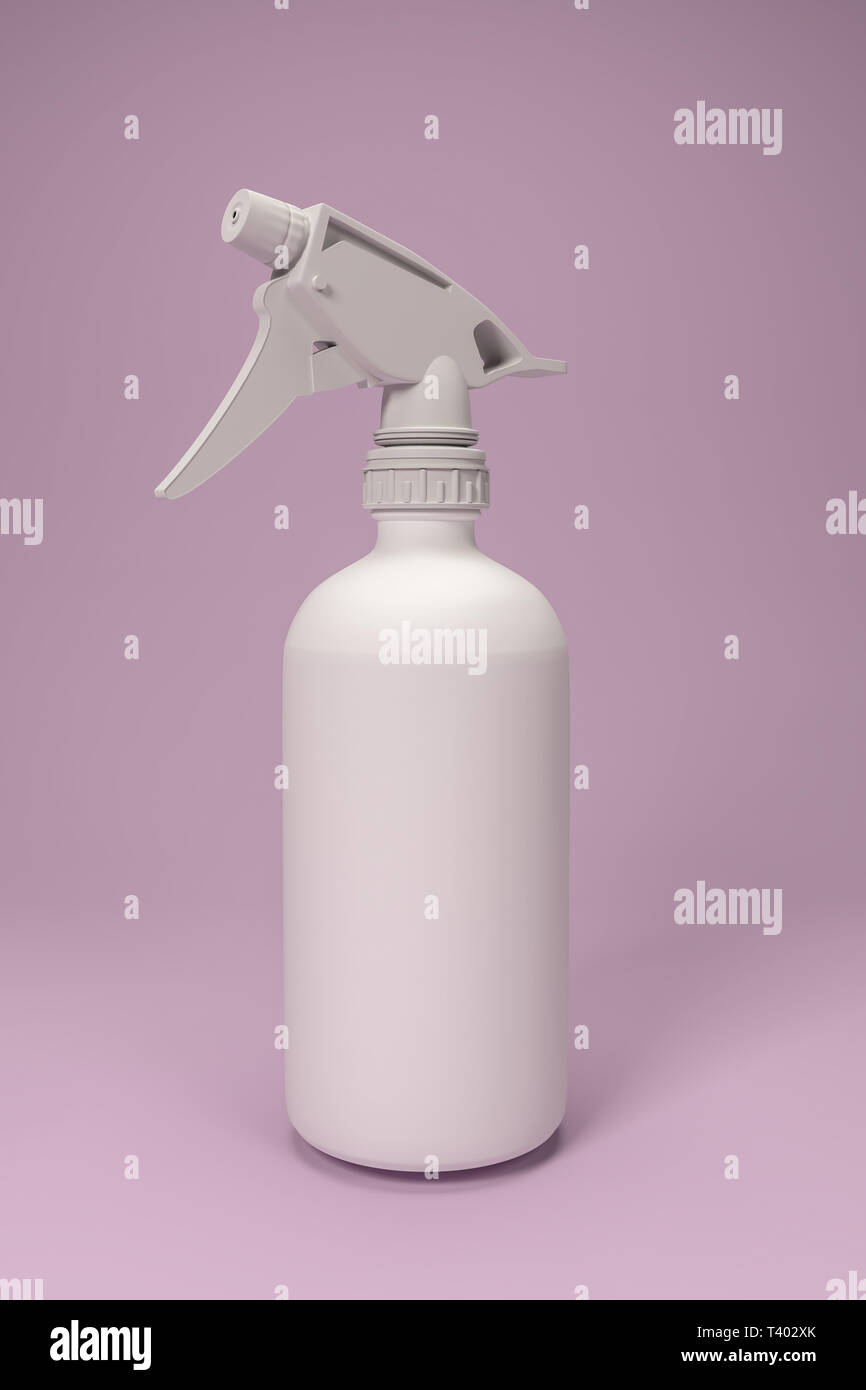 spray bottle isolated on pink background 3d illustration Stock Photo ...