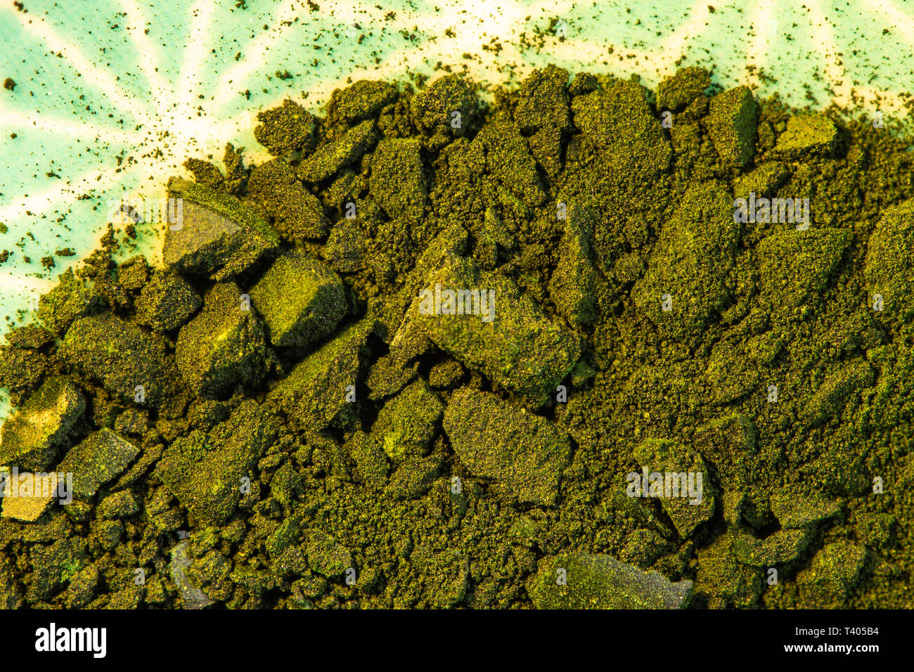 spirulina algae powder detail, healthy naturopathy Stock Photo Alamy