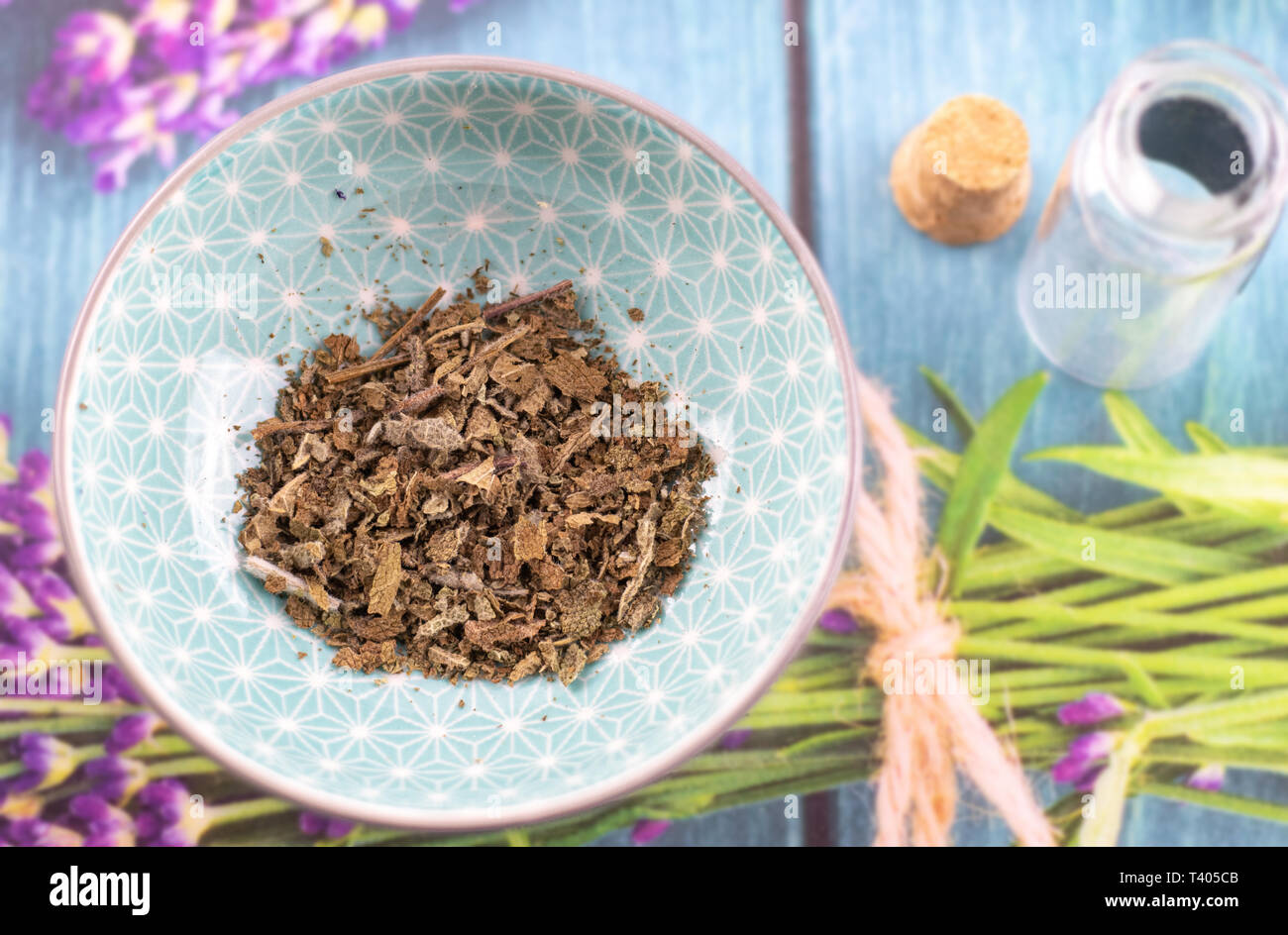 sage dried herbs detail Stock Photo